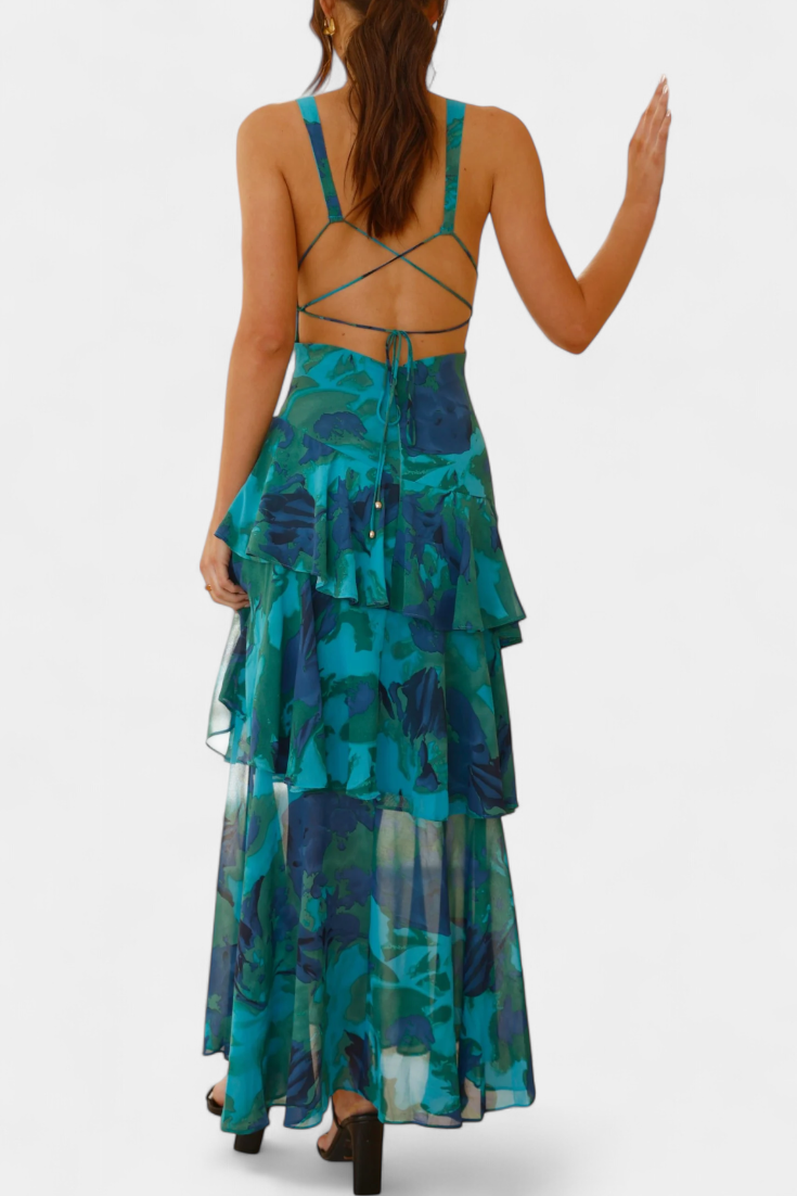 Domenica | V-Neck Chiffon Dress