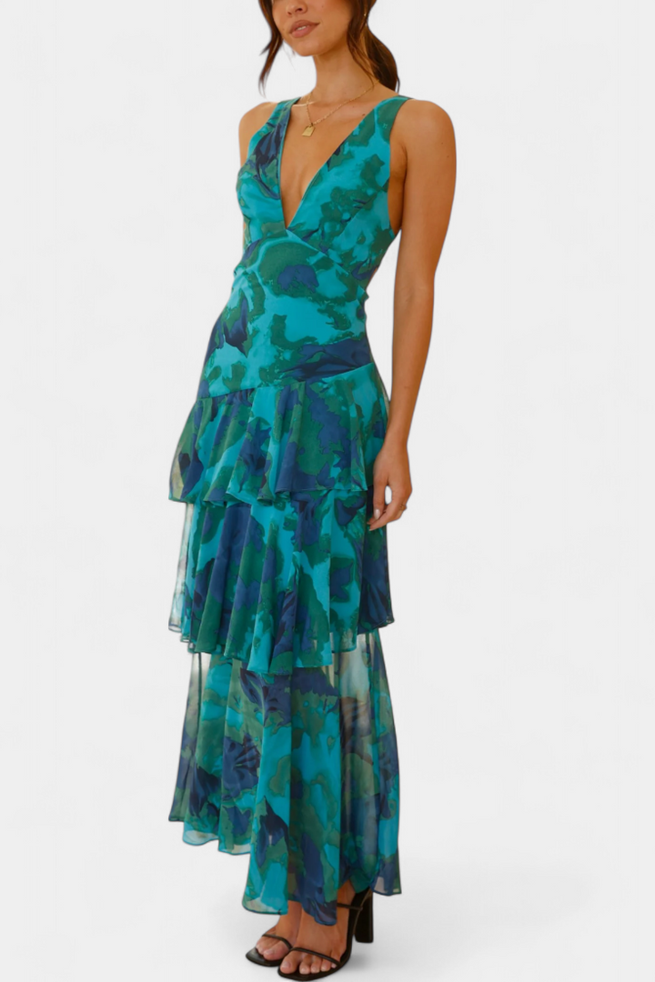 Domenica | V-Neck Chiffon Dress