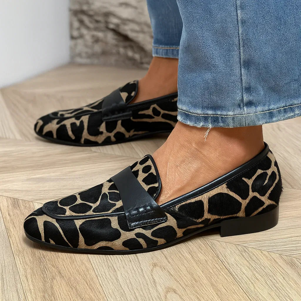 Renata - Animal Pattern Slip-On Loafers