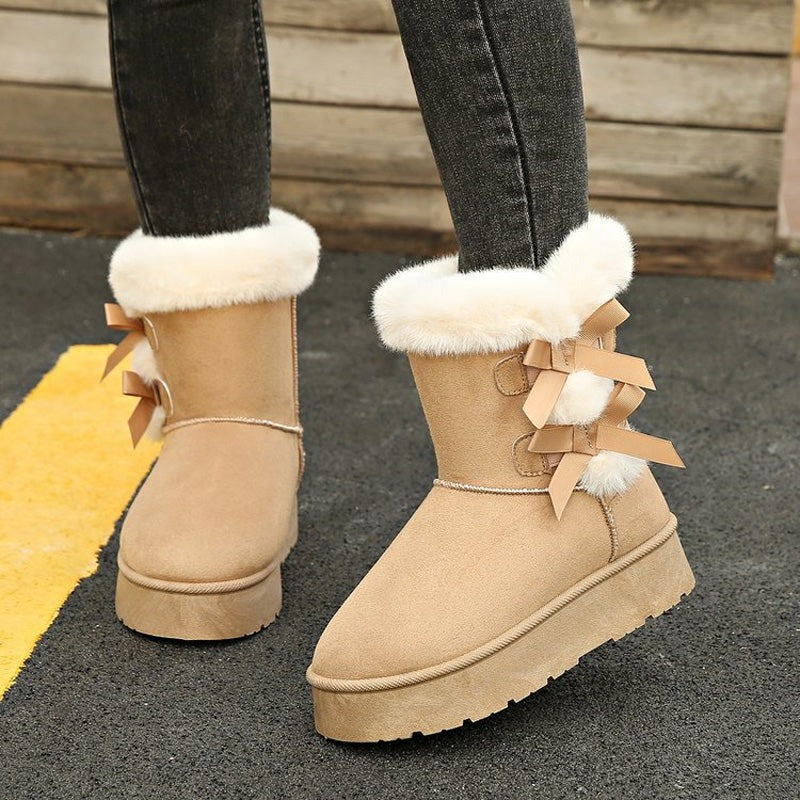 Lía - Cozy Snow Boots with Bow Detail and Insulated Lining
