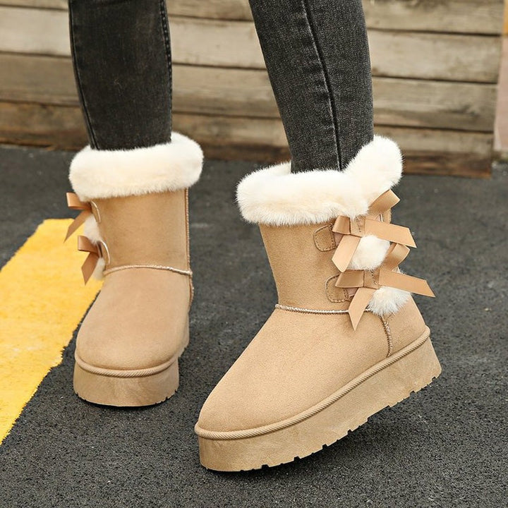 Lía - Cozy Snow Boots with Bow Detail and Insulated Lining