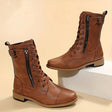 Silvia - Arch-Support Ankle Boots with Round Toe Design