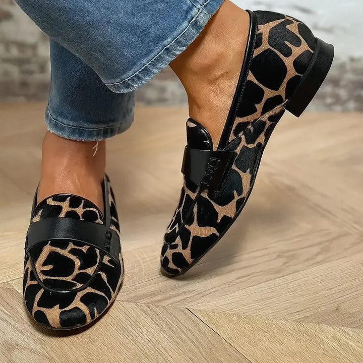 Renata - Animal Pattern Slip-On Loafers