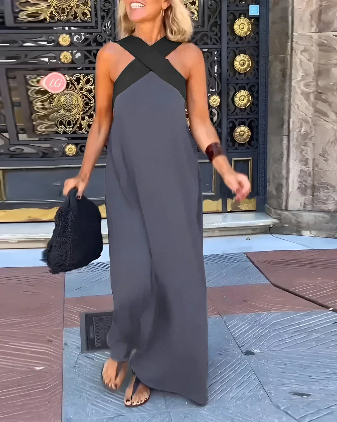 Quirine™ | Elegant Wrap-Front Maxi Dress