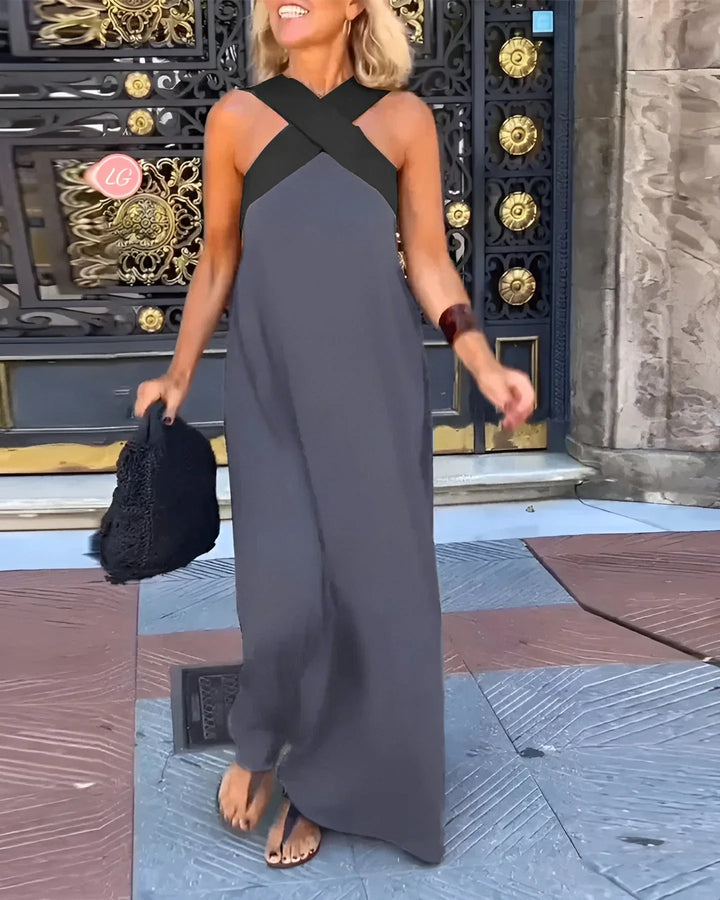 Quirine™ | Elegant Wrap-Front Maxi Dress