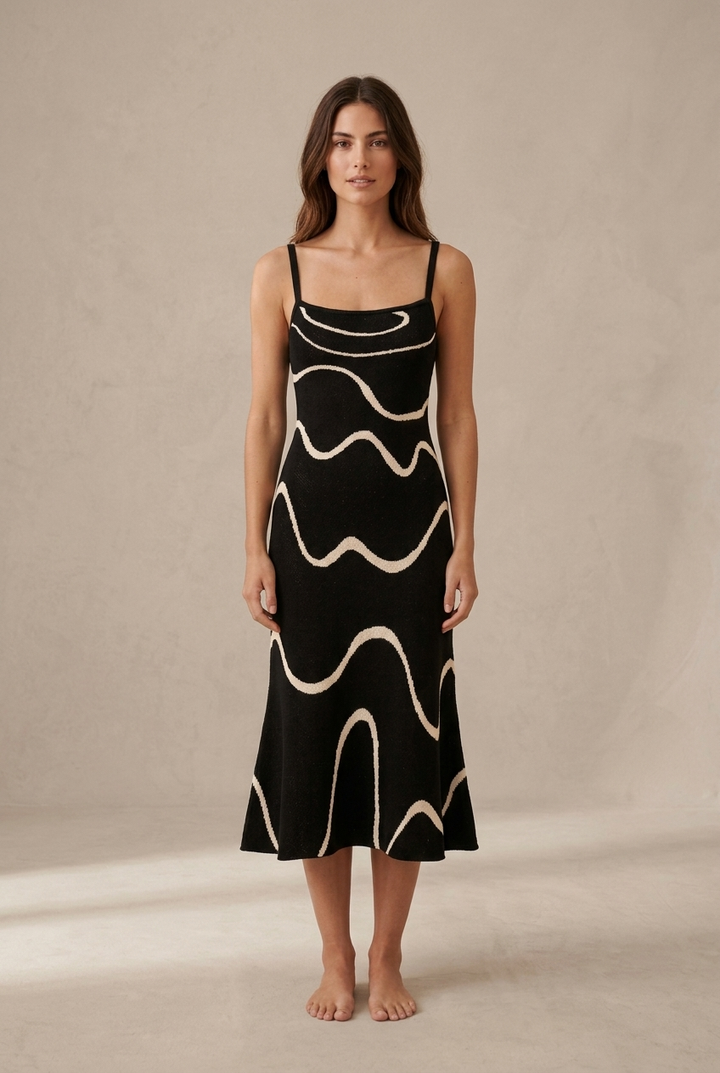 Waves Midi Dress