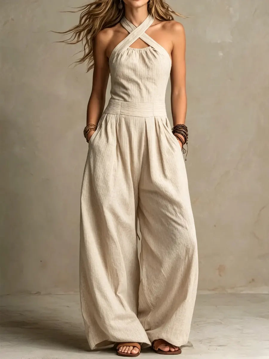 Ariana | Chic Cross-Neck Jumpsuit