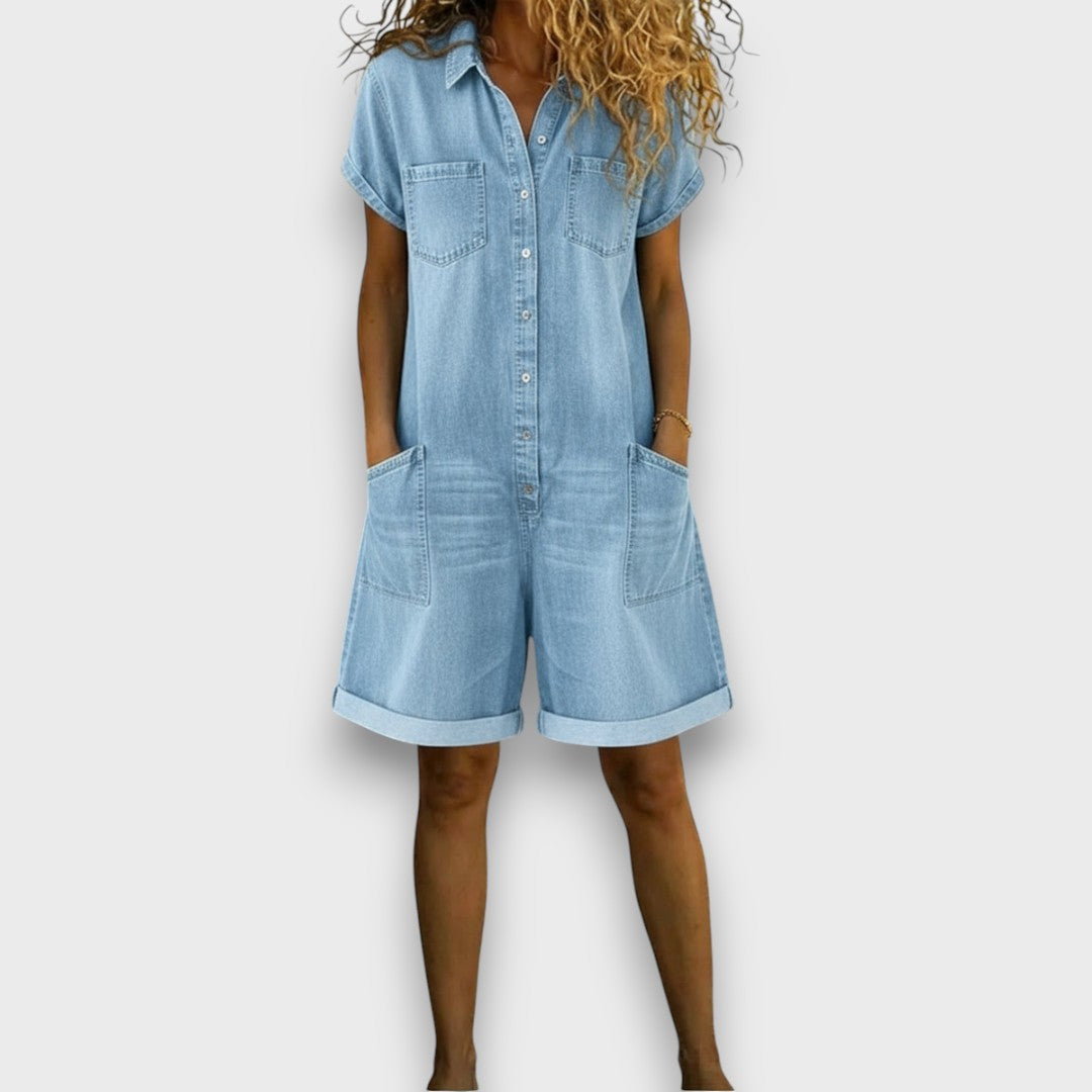 Saylor | Vintage-Style Cotton Denim Overalls