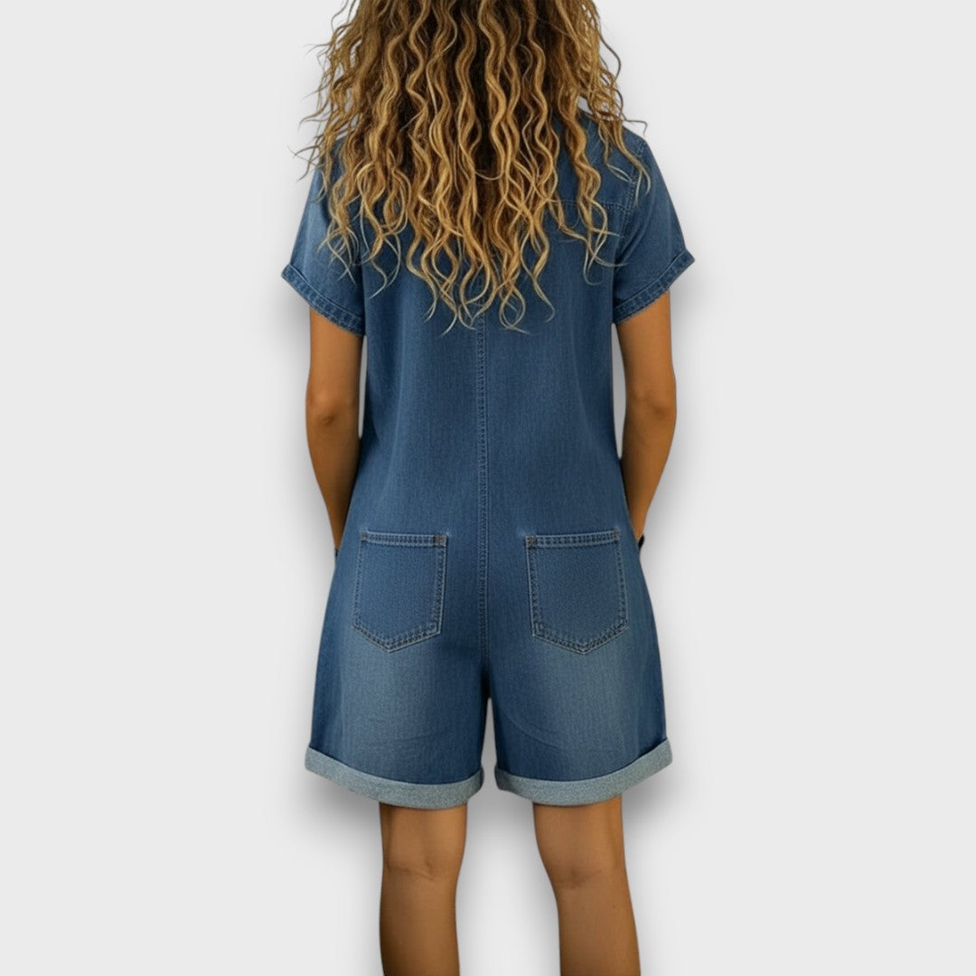 Saylor | Retro-Inspired Cotton Denim Overalls