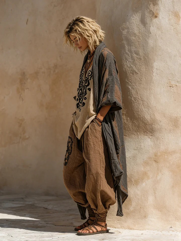 Ornella | Bohemian Artisanal Linen and Cotton Set