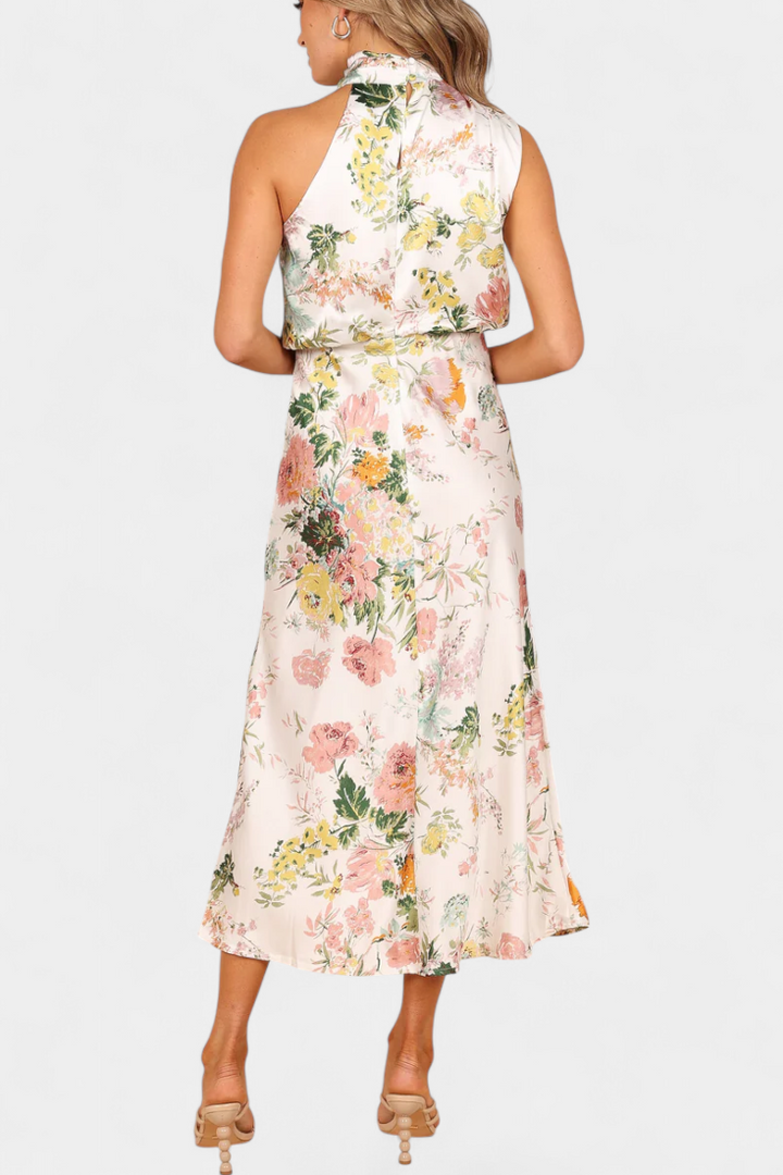 Lisa | Floral Maxi Halter Dress