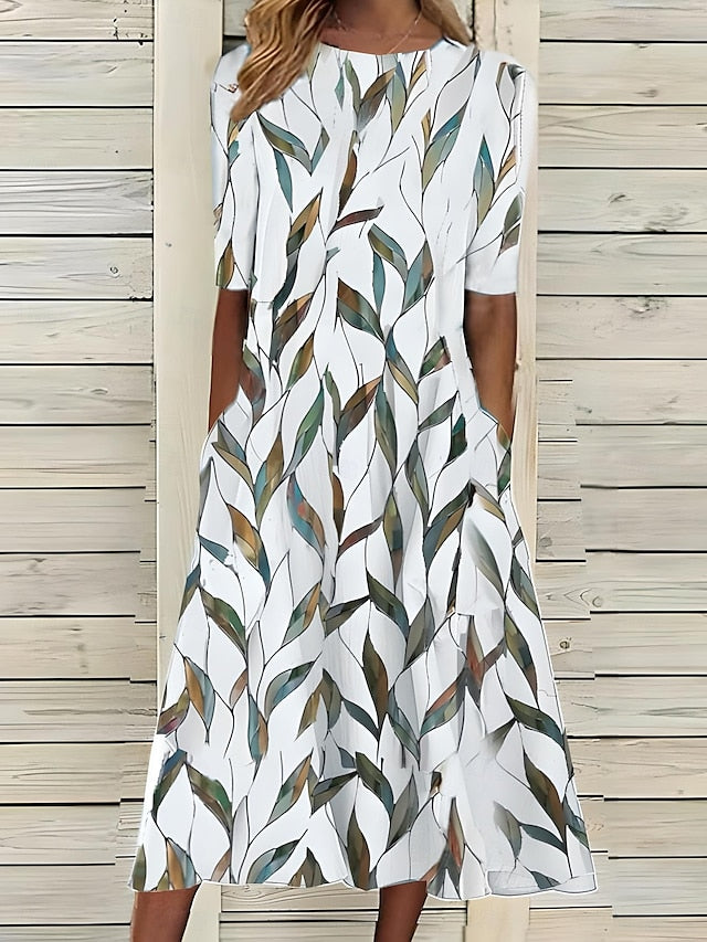 Marina | Floral Print Fluid Midi Dress