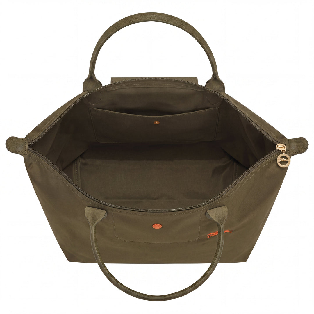 Deluxe Khaki Green Large Tote Bag