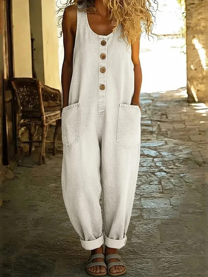 Saylor | Vintage-Inspired Washed Cotton Denim Overalls
