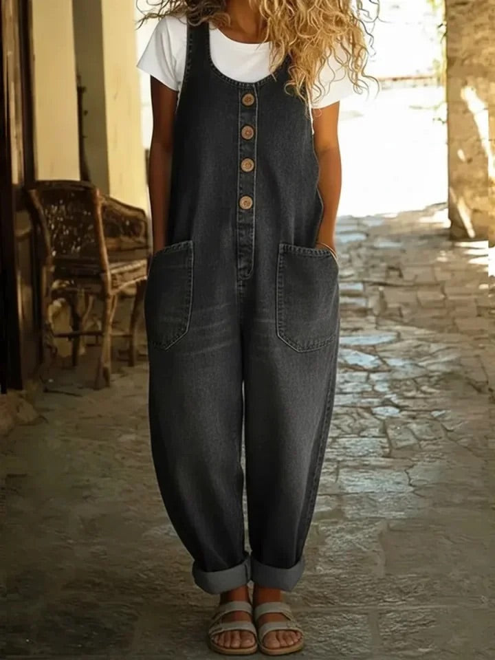 Saylor | Vintage-Inspired Washed Cotton Denim Overalls