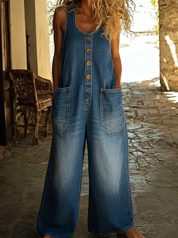 Saylor | Vintage-Inspired Washed Cotton Denim Overalls