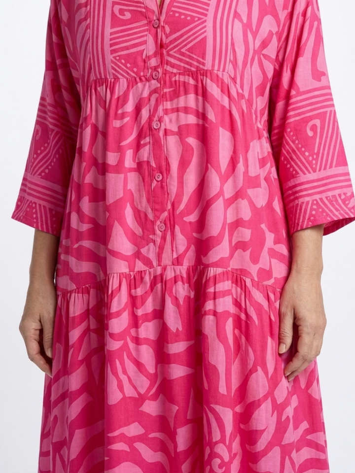 Marielle | Midi Dress with Button Front