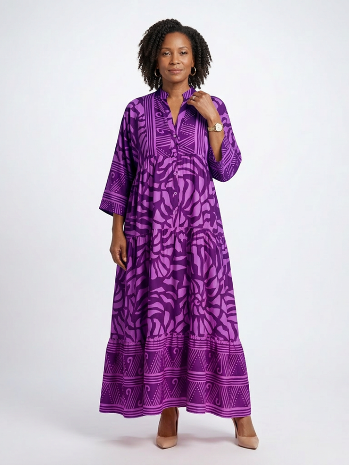 Marielle | Midi Dress with Button Front