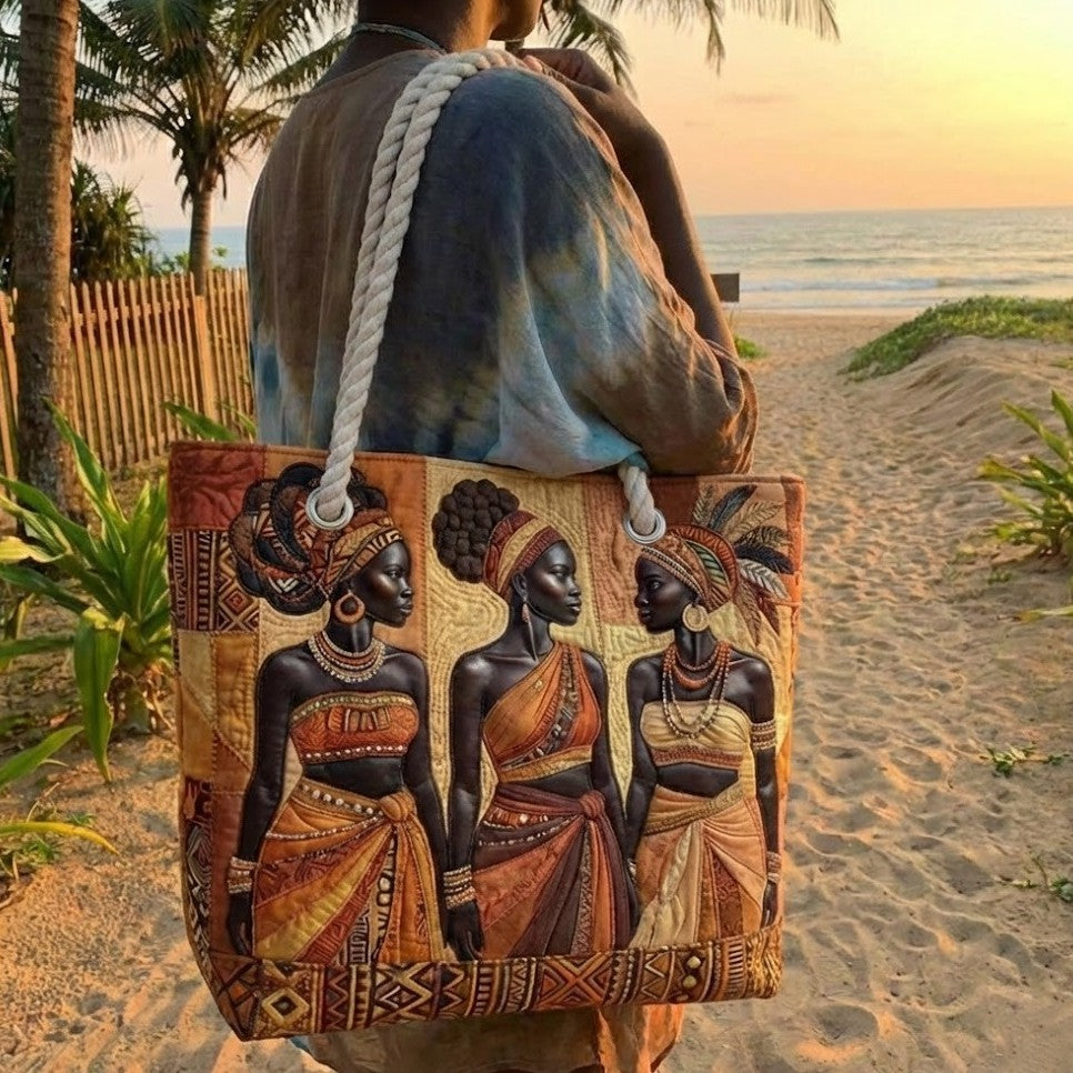 Handcrafted Beach Bag | Radiate with Melanin Queens