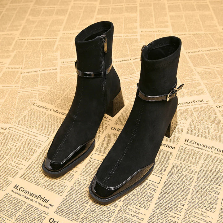 Avenor - Buckled Suede Ankle Boots