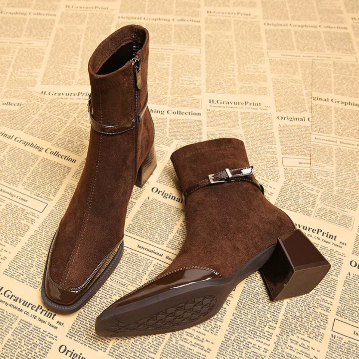 Avenor - Buckled Suede Ankle Boots