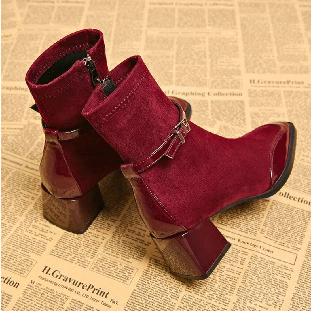 Avenor - Buckled Suede Ankle Boots