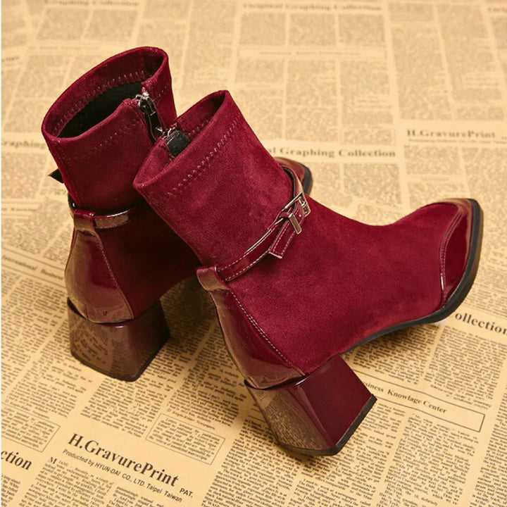 Avenor - Buckled Suede Ankle Boots