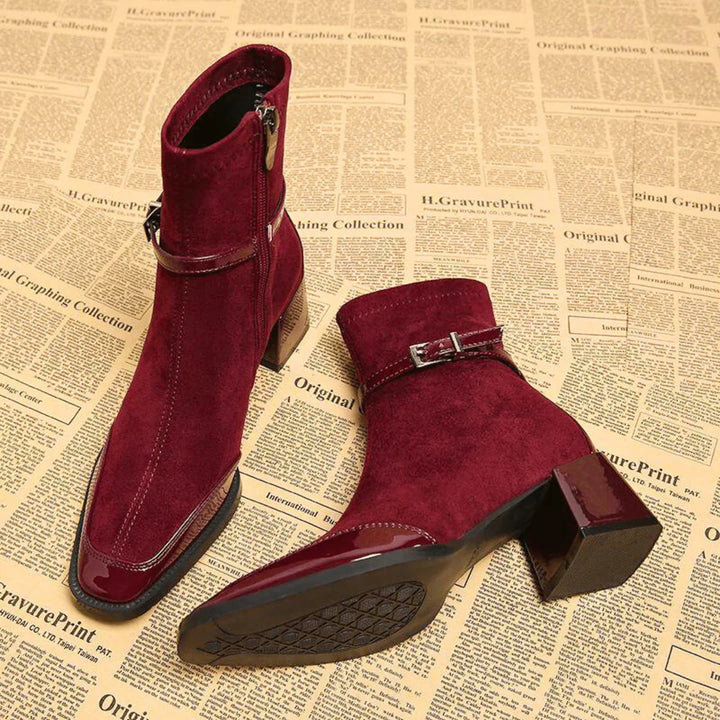 Avenor - Buckled Suede Ankle Boots