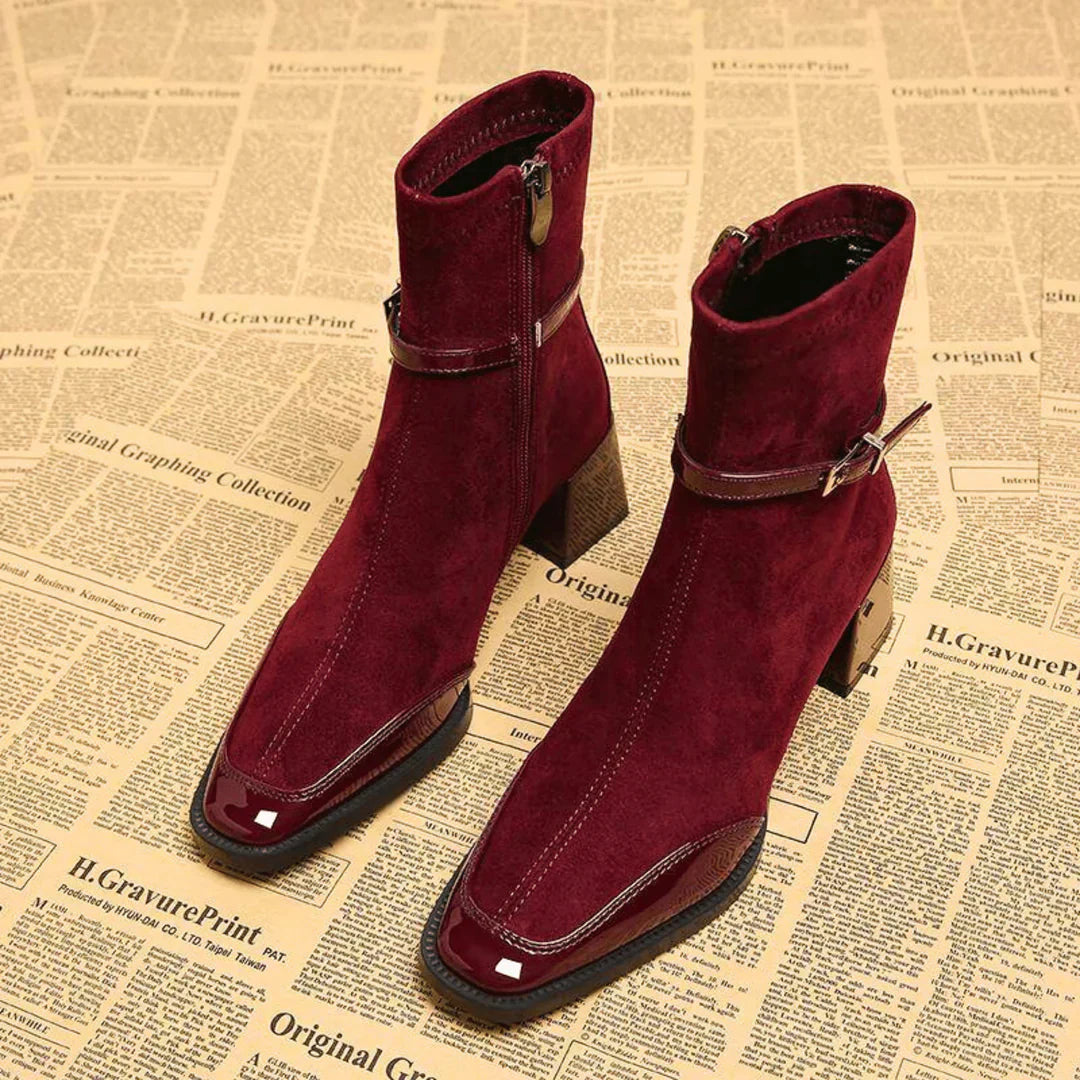 Avenor - Buckled Suede Ankle Boots